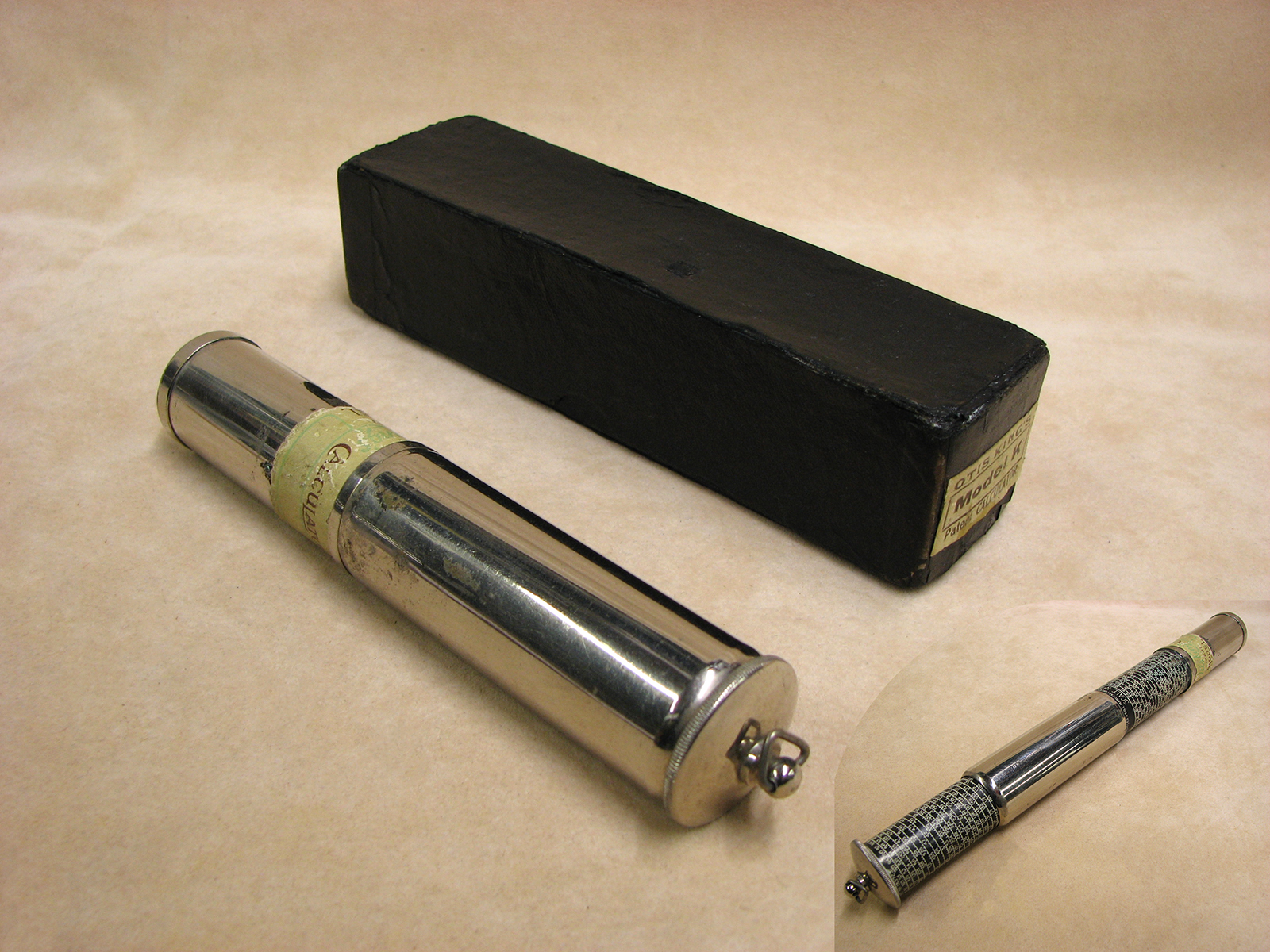 1920's Otis King Model K type A calculator with rare white on black scales